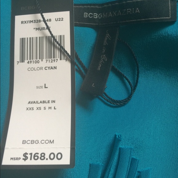 🌺Final Price🌺NWT BCBG MaxAzria Silk Fringe Top - Picture 7 of 7
